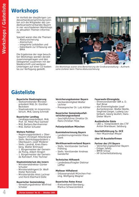 Ausgabe Nummer 62 - Landesfeuerwehrverband Bayern