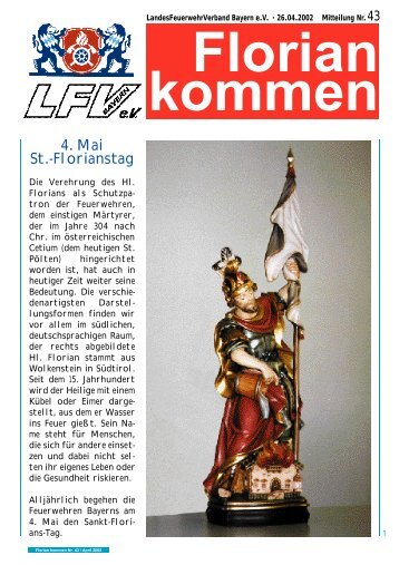 4. Mai St.-Florianstag - Landesfeuerwehrverband Bayern