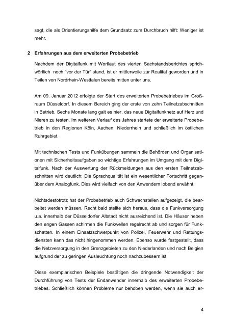 5. Sachstandsbericht - Institut der Feuerwehr Nordrhein-Westfalen