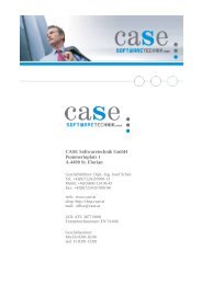 CASE Softwaretechnik GmbH Pummerinplatz 1 A-4490 St. Florian