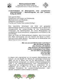 Weihnachtsbrief 2008 - Laubach-Kolleg