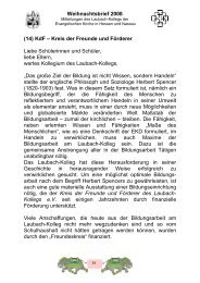 Weihnachtsbrief 2008 (14) KdF – Kreis der ... - Laubach-Kolleg