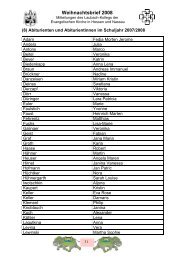 Weihnachtsbrief 2008 - Laubach-Kolleg