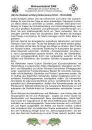 Weihnachtsbrief 2008 - Laubach-Kolleg