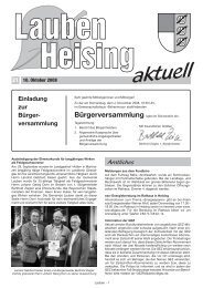 Lauben Heising aktuell, Ausgabe 21 vom 10.10.2008 - Gemeinde ...