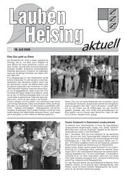 Lauben Heising aktuell, Ausgabe 12 vom 18.07.2003 - Gemeinde ...