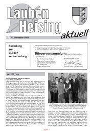 Lauben Heising aktuell, Ausgabe 23 vom 12.11.2010 - Gemeinde ...