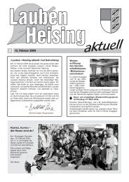 Lauben Heising aktuell, Ausgabe 3 vom 13.02.2004 - Gemeinde ...