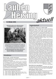 Lauben Heising aktuell, Ausgabe 21 vom 13.10.2006 - Gemeinde ...