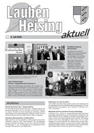 Lauben Heising aktuell, Ausgabe 13 vom 02.07.2004 - Gemeinde ...