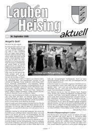 Lauben Heising aktuell, Ausgabe 20 vom 30.09.2005 - Gemeinde ...