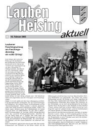 Lauben Heising aktuell, Ausgabe 4 vom 18.02.2005 - Gemeinde ...