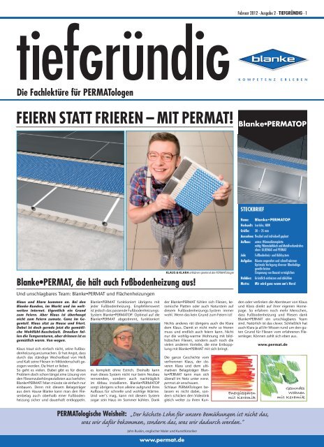 TIEFGRÜNDIG · Ausgabe 2 - Blanke Systems