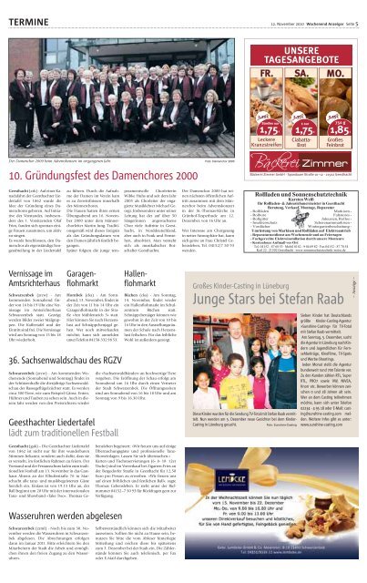 Wochenend Anzeiger - Geesthachter Anzeiger