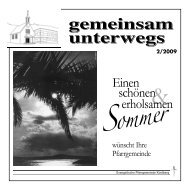 2/2009 gemeinsam unterwegs gemeinsam unterwegs gemeinsam