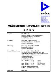 Nachweis nach EnEV - Ingenieurbüro Brück