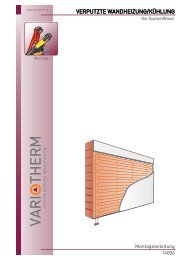 Variotherm System-Wandheizung/Kühlung Montage - Die Dezentrale