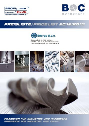 013 PREISLISTE / PRIcE LIST 2012/2013 US