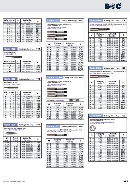 013 PREISLISTE / PRIcE LIST 2012/2013 US