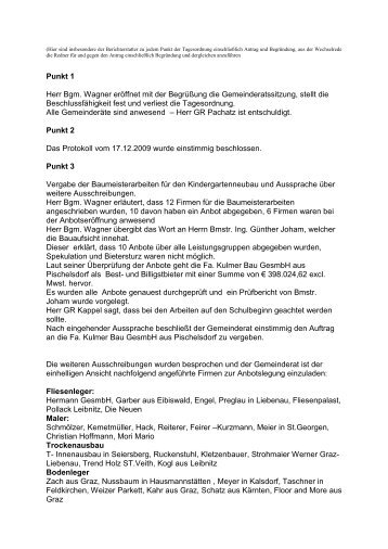 Gemeinderats-Sitzungsprotokolle (59 KB) - .PDF - Mellach