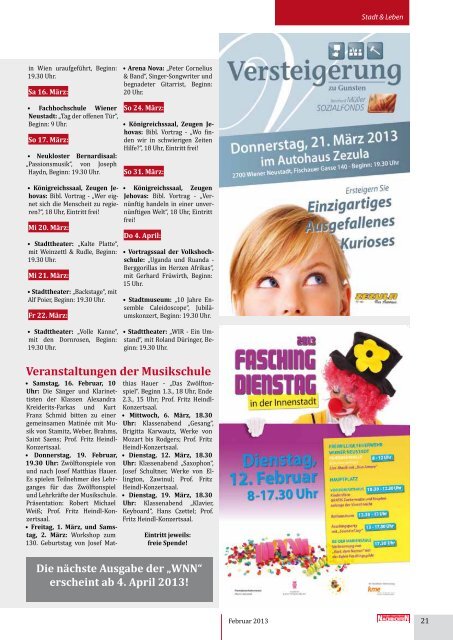 Februar 2013 - Allzeit Neu - Stadtgemeinde Wiener Neustadt