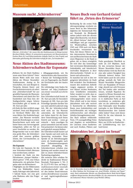 Februar 2013 - Allzeit Neu - Stadtgemeinde Wiener Neustadt