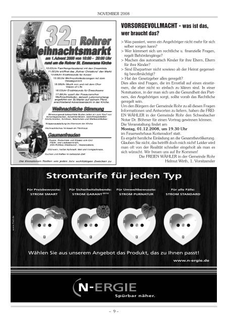 MITTEILUNGSBLATT Gemeinde Rohr