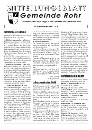 Oktober 2008 - Gemeinde Rohr