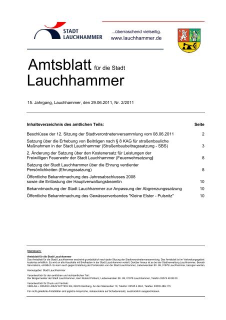 Amtsblatt 02/2011 - Stadt Lauchhammer