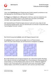 Mathematik Parkettierungen Einfache Parkettierungen