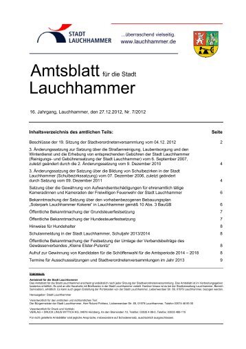 Amtsblatt 07/2012 - Stadt  Lauchhammer