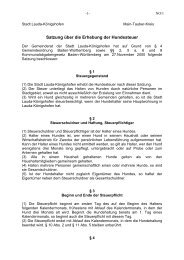 Satzung über die Hundesteuer - Stadt Lauda-Königshofen