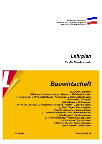 Bauwirtschaft (BS) - Lehrpläne