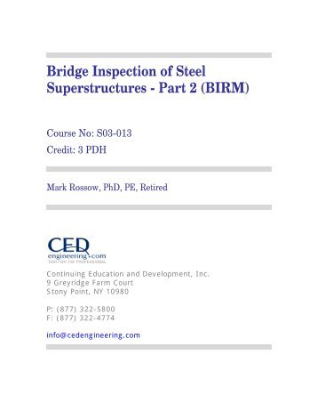 Bridge Inspection of Steel Superstructures - Part 2 - CED Engineering