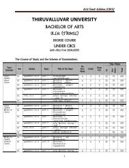 B.Lit.Tamil: Syllabus (CBCS) - Thiruvalluvar University