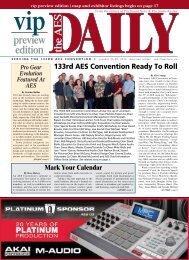 vip the AES DAILY preview edition - Audio Engineering Society