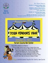 October 2011 - Tarrant County Bar Association