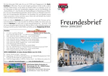 Freundesbrief - Strobel-Mühle Pockautal