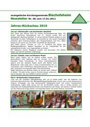 NL Nr.06 Jahresrueckschau 2010 - Evangelischen ...