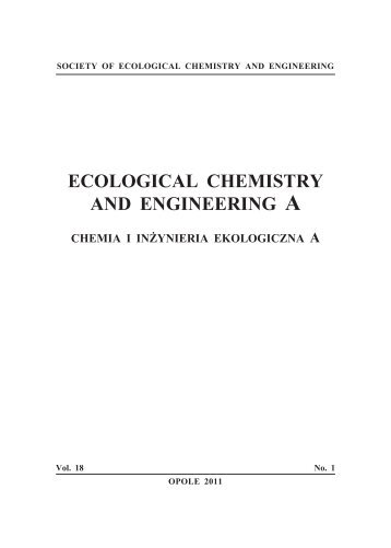 Ecological Chemistry and Engineering A / Chemia