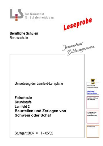 Lernfeld 2 - Landesinstitut für Schulentwicklung