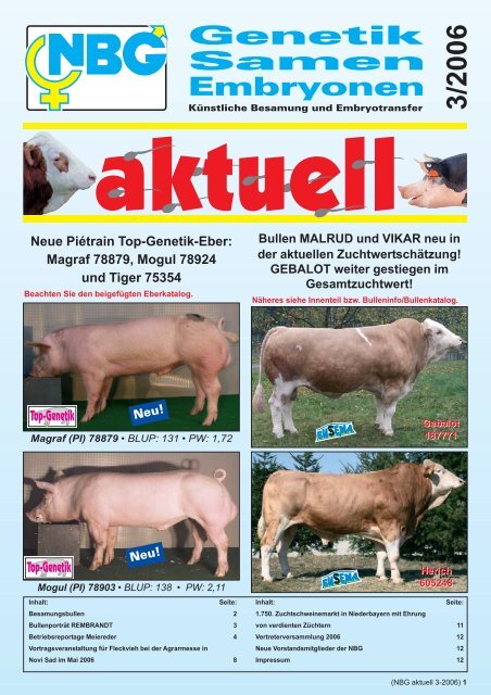 Genetik in Bezug auf die Landwirtschaft. Vieh; Vererbung