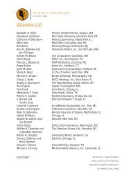 Attendee List - The Arthur Page Society