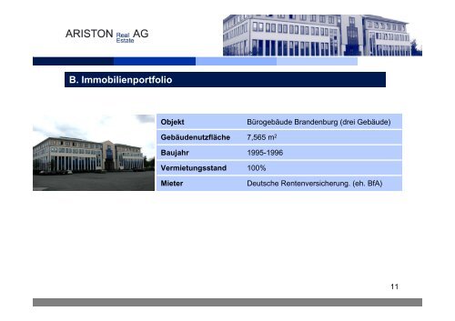 B. Immobilienportfolio - Deutsches Eigenkapitalforum