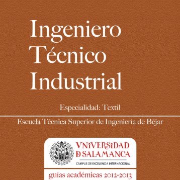 Ingeniero Técnico Industrial. Especialidad: Textil - Universidad de ...
