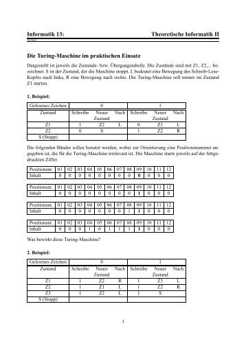 Turing-Maschine - Informatik in der Oberstufe