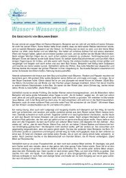 Spielgeschichte vom Aufwachsen des Biberbuben Benjamin