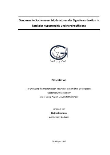 Dissertation - eDiss - Georg-August-Universität Göttingen