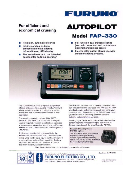 FAP330 Brochure - Furuno USA