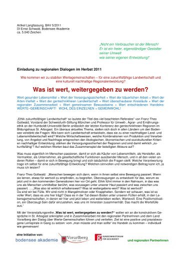 Was ist wert, .. artikel-Langfassung bav 11.11.11 1